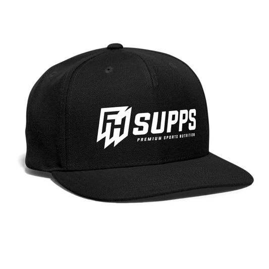 Snapback Baseball Cap - black