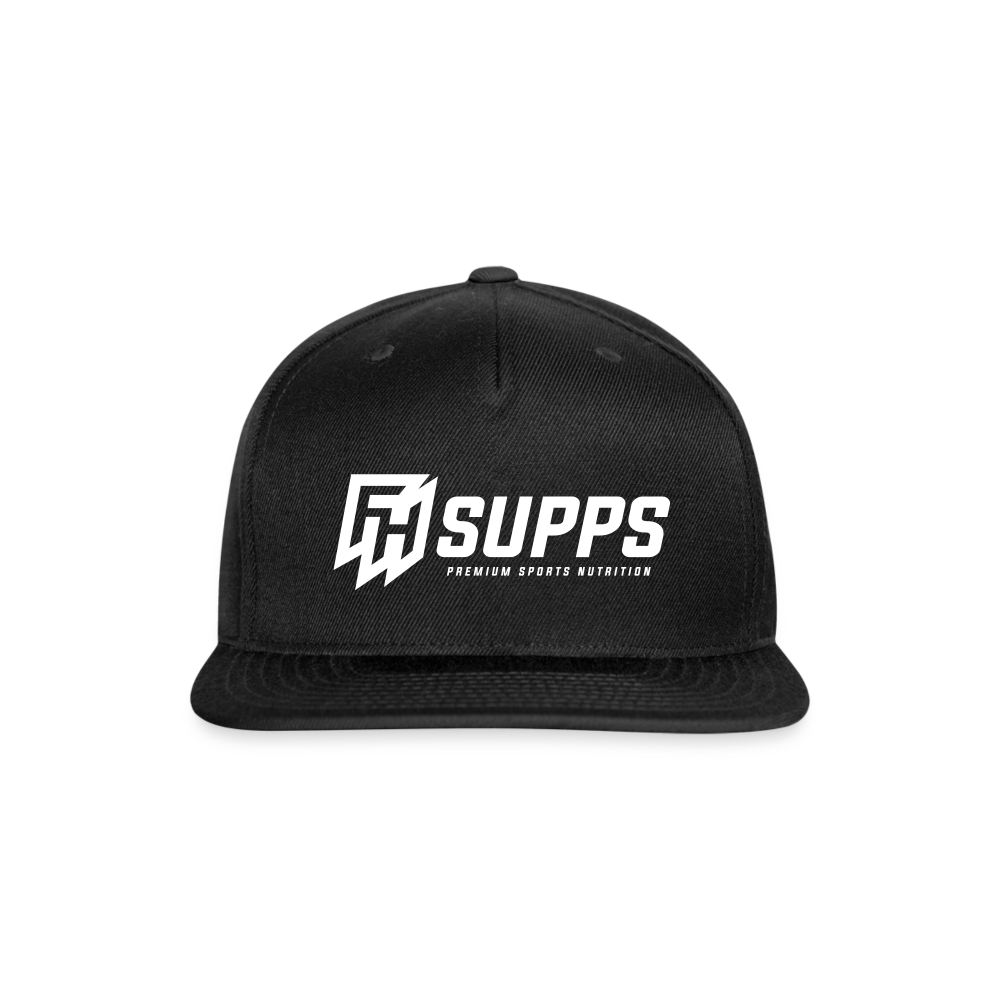 Snapback Baseball Cap - black